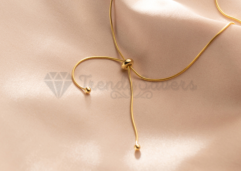 Gold Plated Snake Chain Slider Bracelet Sterling Silver Beach Anklet Adjustable