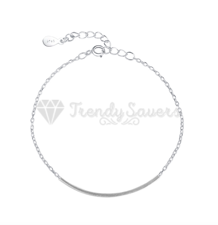 Stainless Steel Tube Elbow Silver Cable Link Chain Ankle Foot Bracelet Anklet