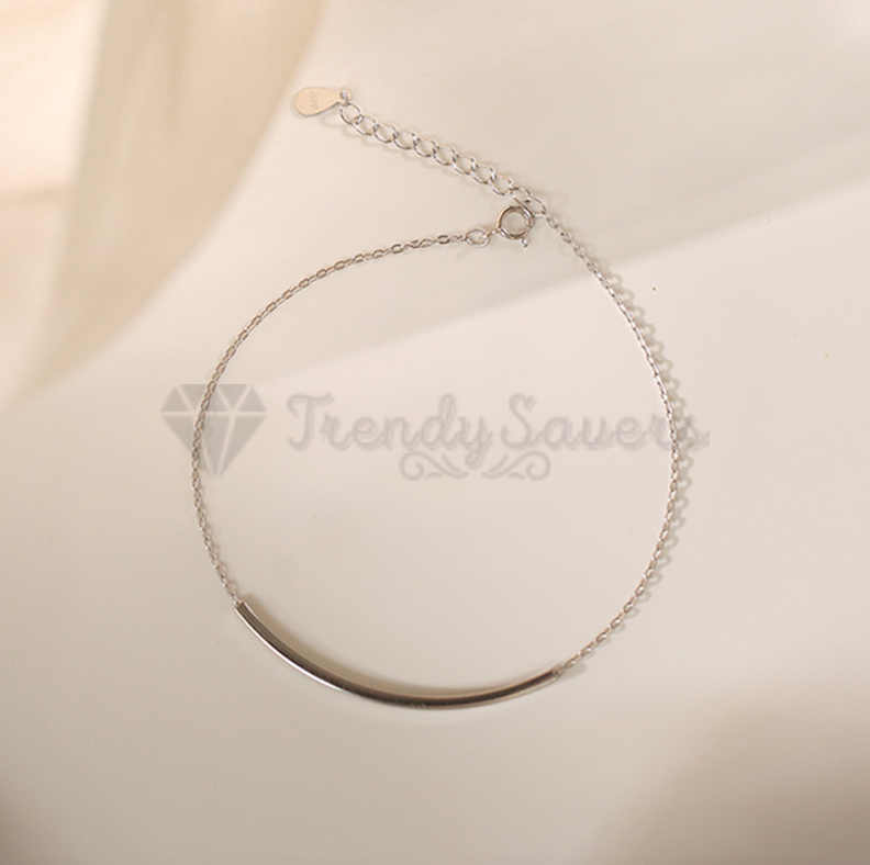 Stainless Steel Tube Elbow Silver Cable Link Chain Ankle Foot Bracelet Anklet