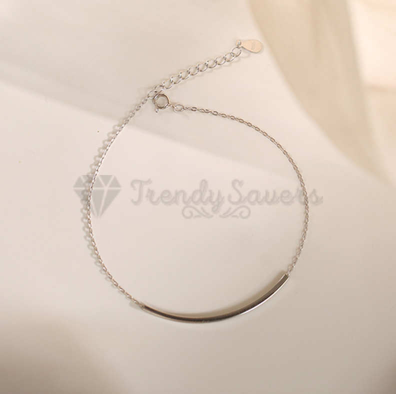 Stainless Steel Tube Elbow Silver Cable Link Chain Ankle Foot Bracelet Anklet