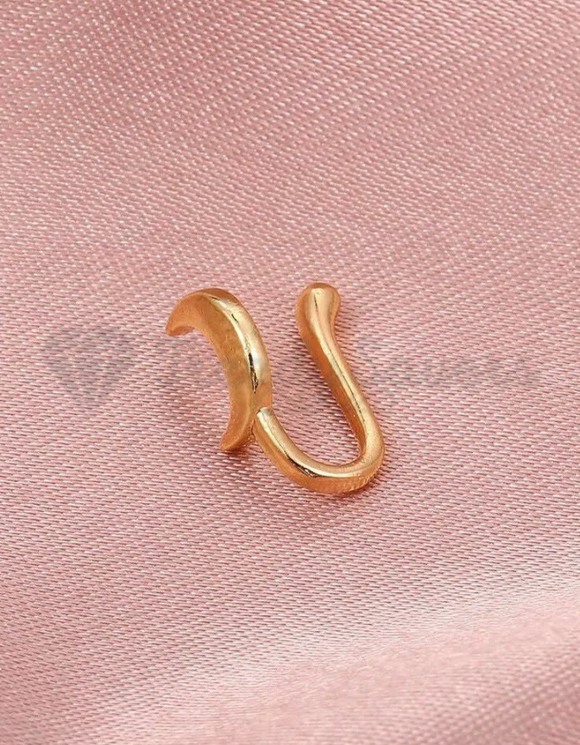 Sterling Silver Filled Moon Shape Ring Non Piercing Gold Cuff Nose Clips Jewelry