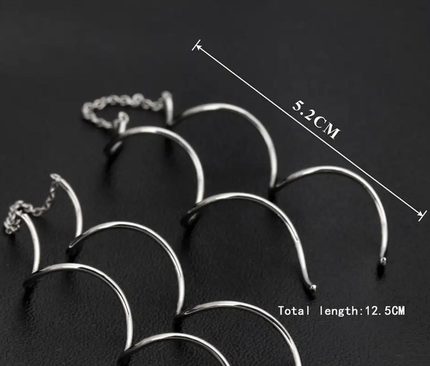 Women's Twisted Bar Long Line Chain Earrings Silver Color
