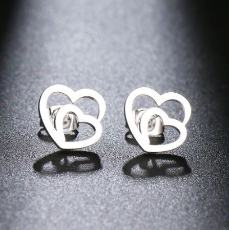Beautiful Heart Earrings 925 Sterling Silver Women For Girls Jewellery