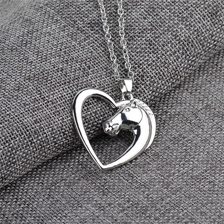 925 Silver Charming Horse Pendant Necklace