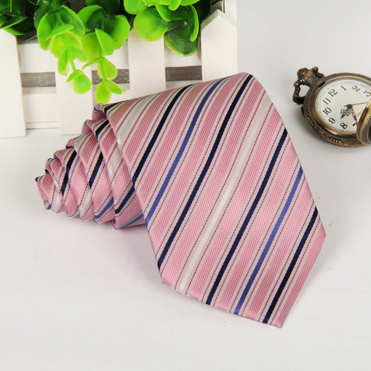 Vintage Striped Pink Necktie