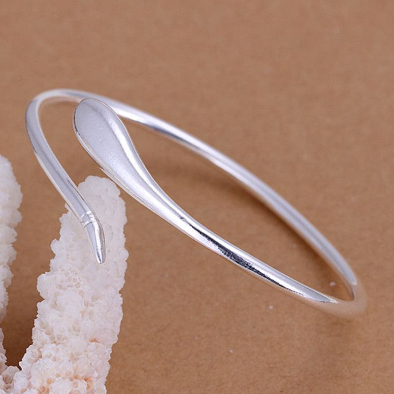 925 Sterling Silver Snake Design Bangle