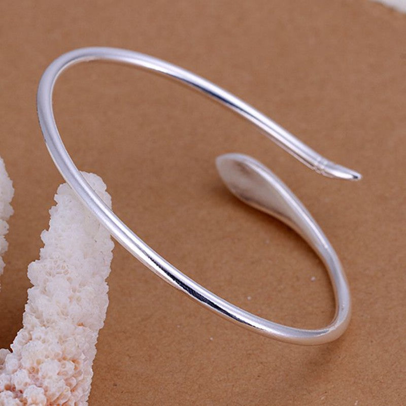 925 Sterling Silver Snake Design Bangle