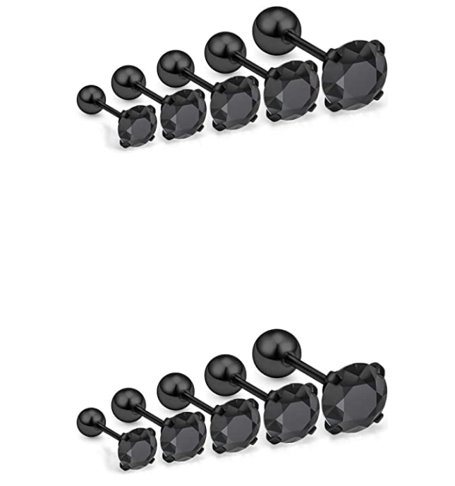 Barbell earrings shop men
