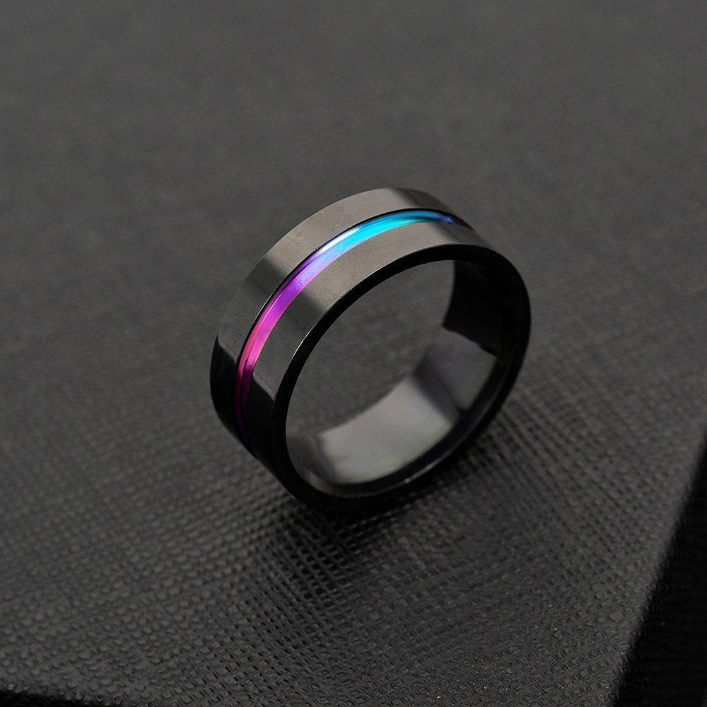 Titanium Steel Men Wedding Engagement Ring Band Size 11 (21mm) X - Y Comfort Fit