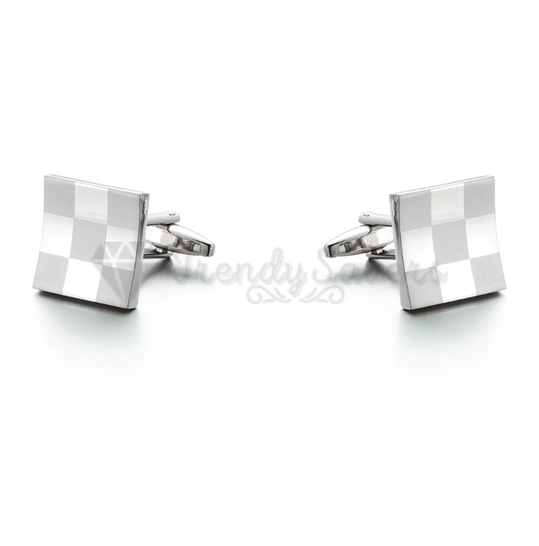 Wedding Cufflinks Silver Gift Groom Groomsman Best Man Stainless Steel Cuff Link