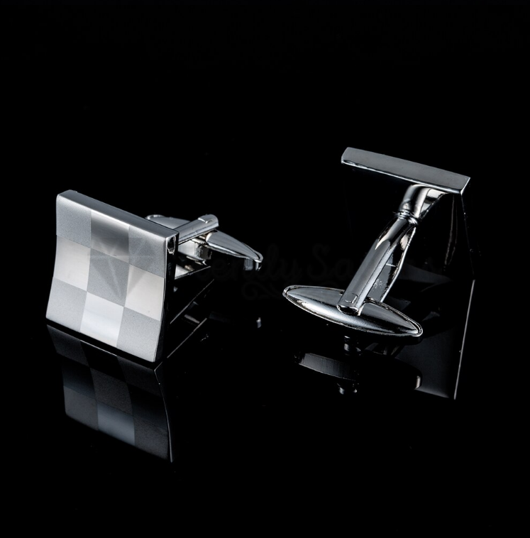 Wedding Cufflinks Silver Gift Groom Groomsman Best Man Stainless Steel Cuff Link