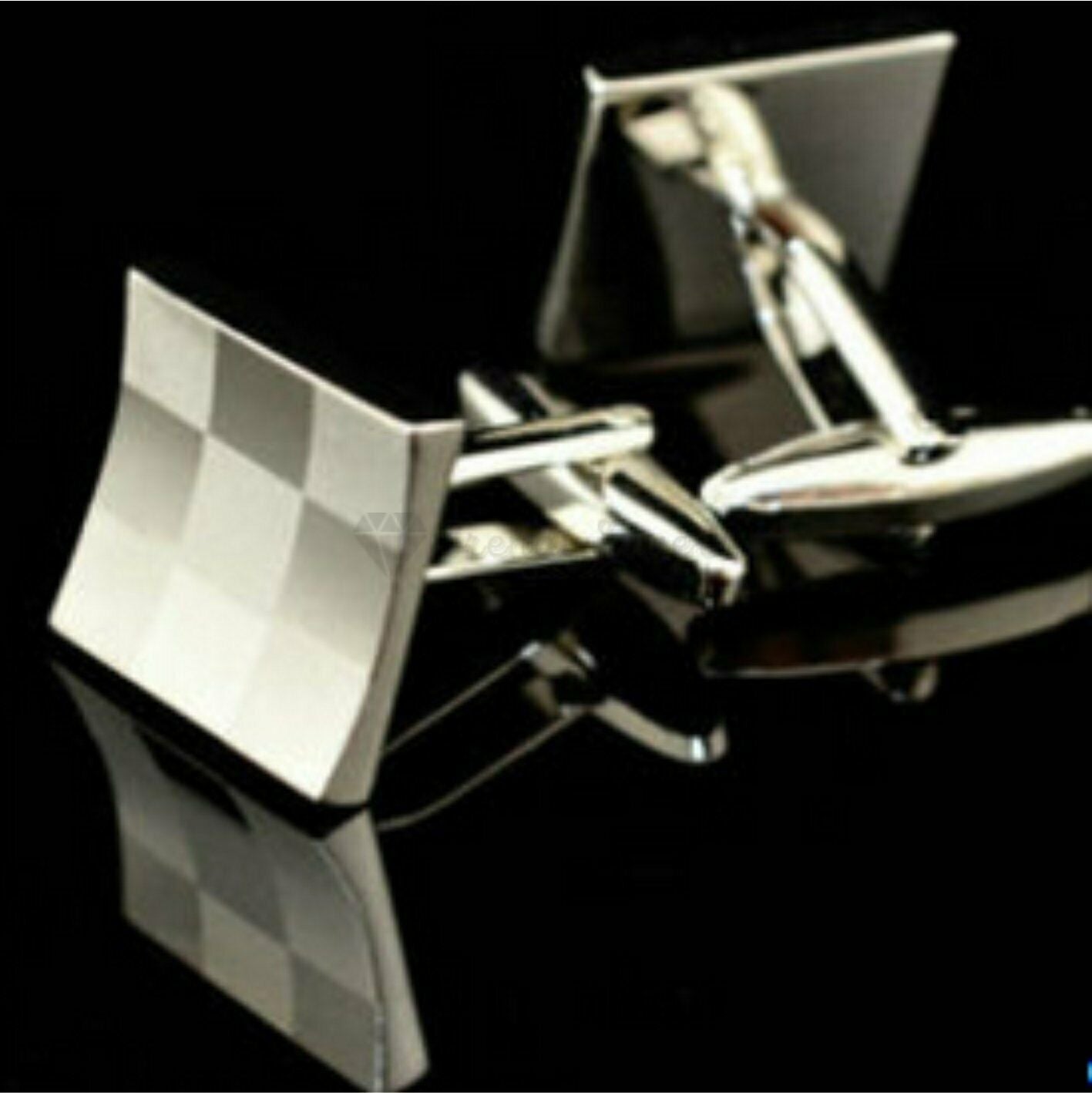 Wedding Cufflinks Silver Gift Groom Groomsman Best Man Stainless Steel Cuff Link