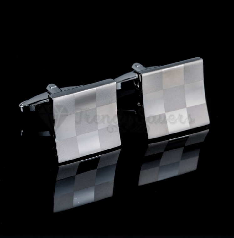 Wedding Cufflinks Silver Gift Groom Groomsman Best Man Stainless Steel Cuff Link