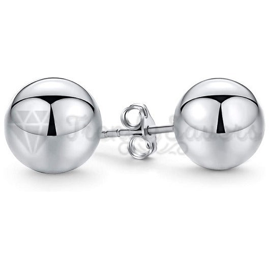 7MM Classic Stainless Steel Silver Ball Bead Cartilage Stud Men Women Earrings