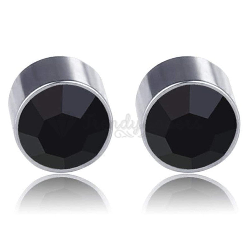 5MM Hypoallergenic Surgical Steel Bezel Set Ear Piercing Stud Earrings Jewellery