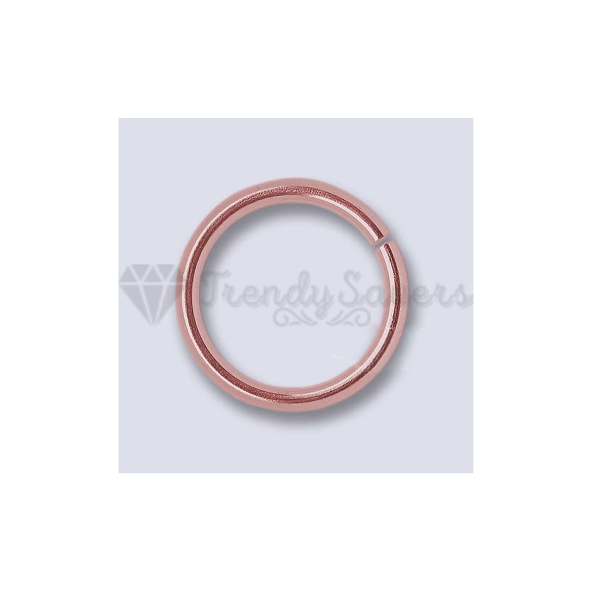 8MM Round Seamless Rose Gold Plated Surgical Steel Nose Ring Lip Ear Septum Hoop