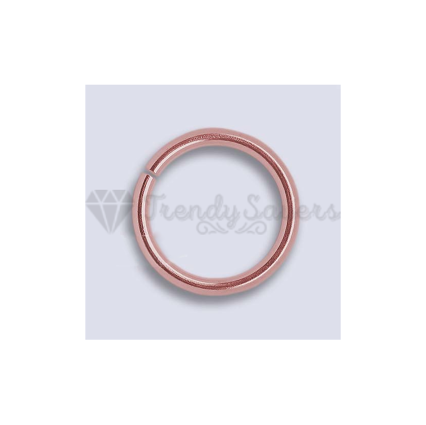 8MM Round Seamless Rose Gold Plated Surgical Steel Nose Ring Lip Ear Septum Hoop