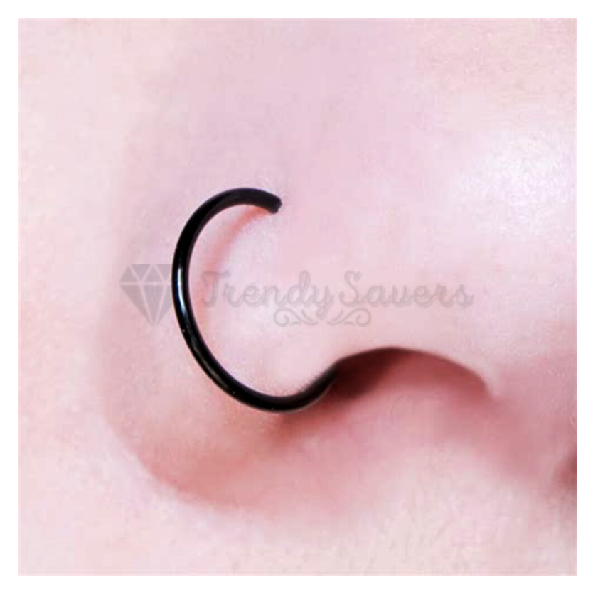 Nose on sale hoop black