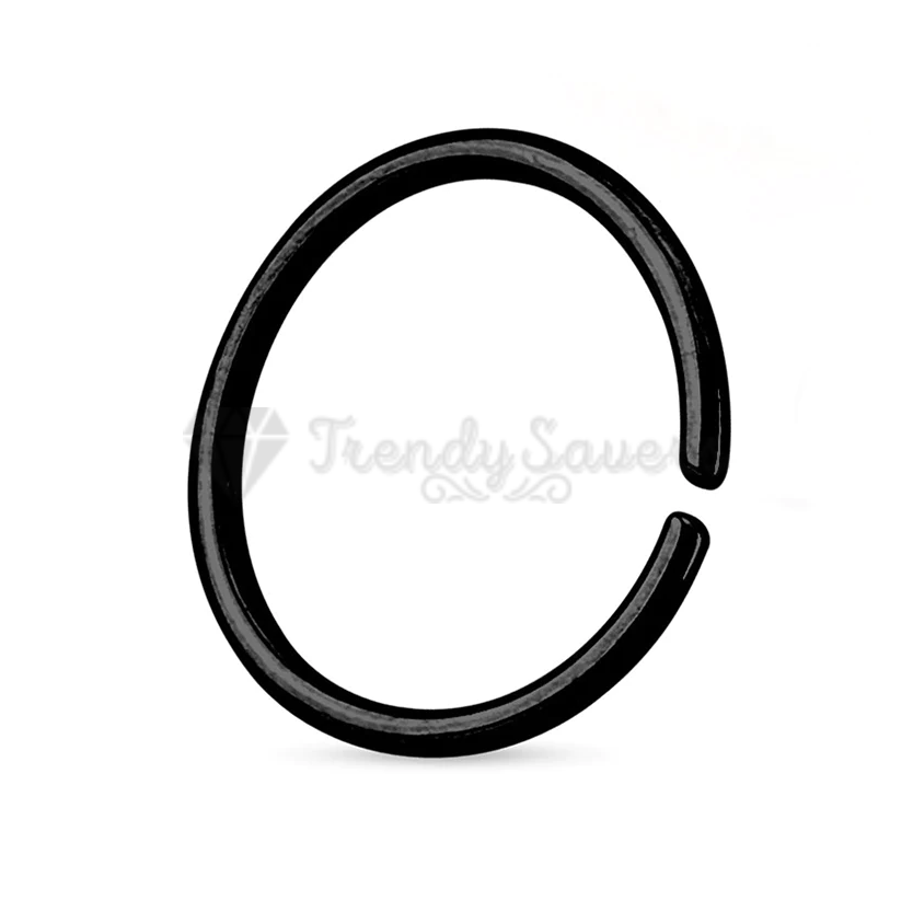 10MM Nose Ring Piercing Stud Septum Hoop Tragus Cartilage Helix Black Clip On