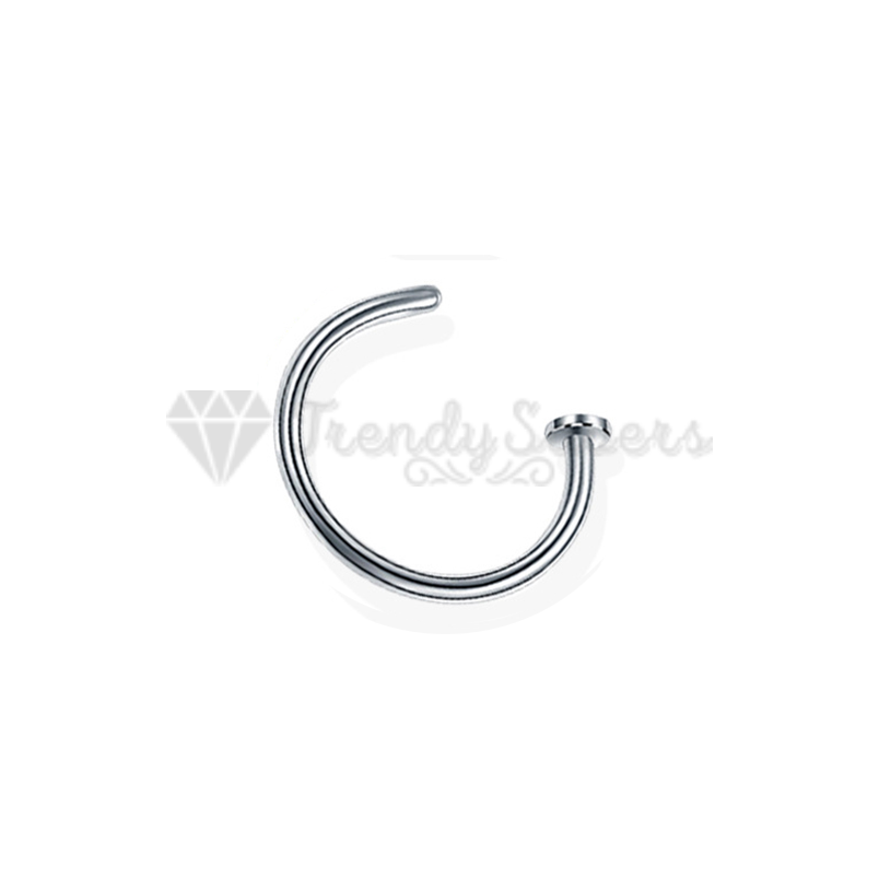 10MM Nose Ring Cartilage Helix Lip Ear Hoop Bone End Piercing Surgical Steel 1pc