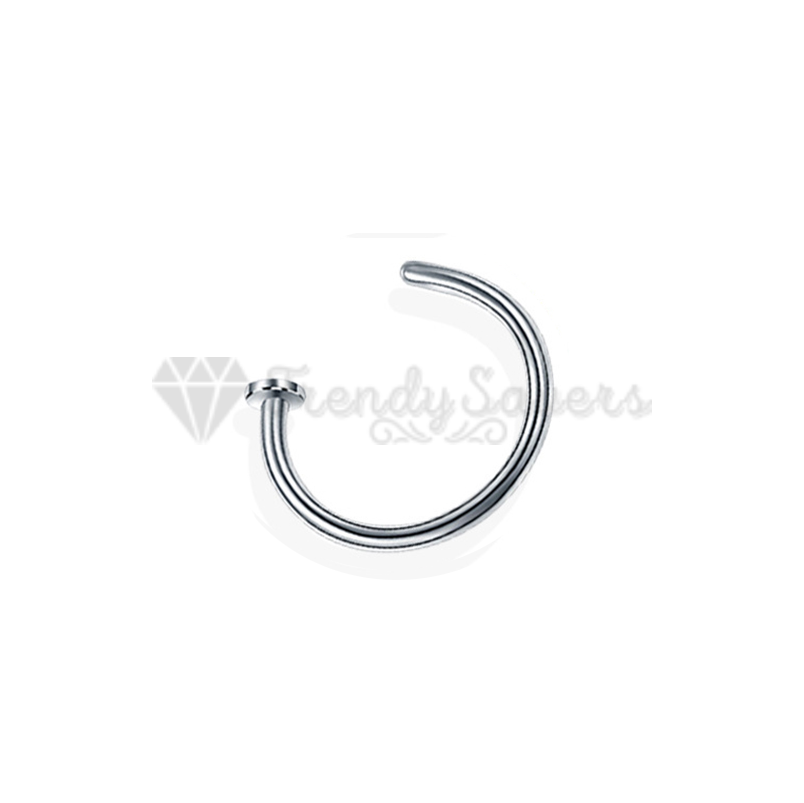 10MM Nose Ring Cartilage Helix Lip Ear Hoop Bone End Piercing Surgical Steel 1pc