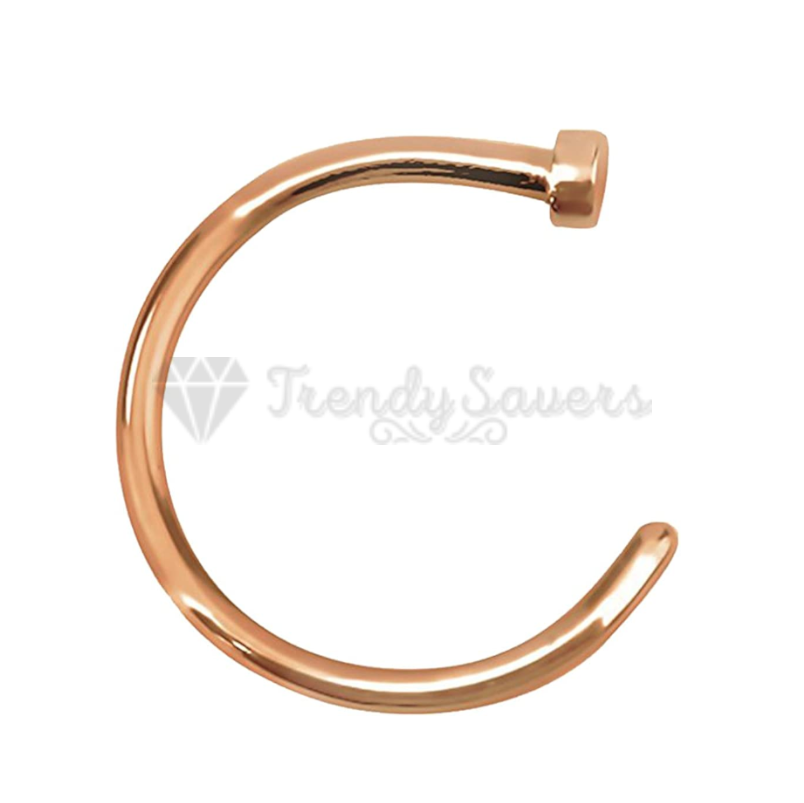 6MM Rose Gold Nose Lip Hoop Cartilage Tragus Helix Ear Piercing Surgical Steel
