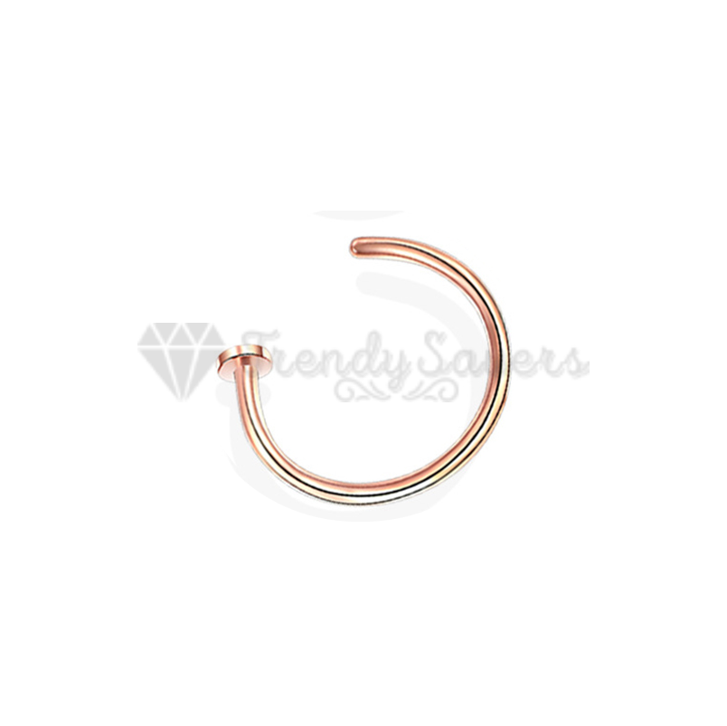 6MM Rose Gold Nose Lip Hoop Cartilage Tragus Helix Ear Piercing Surgical Steel