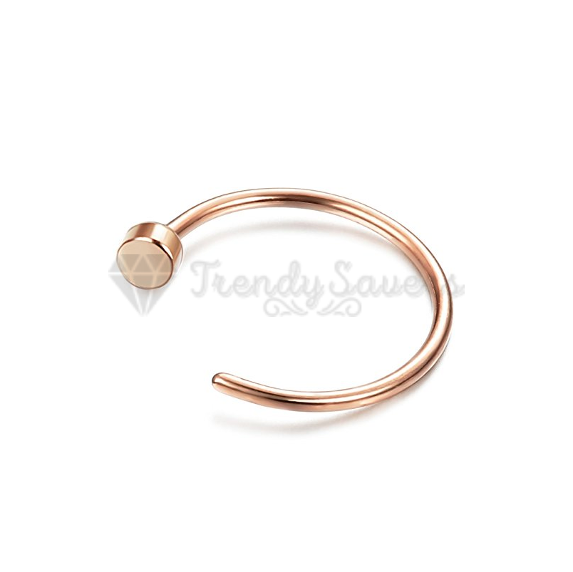 6MM Rose Gold Nose Lip Hoop Cartilage Tragus Helix Ear Piercing Surgical Steel
