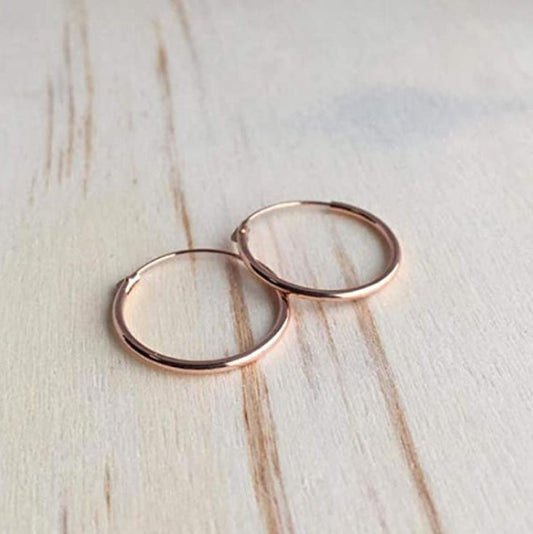 3CM 925 Sterling Silver Big Round Circle Sleeper Hinged Cartilage Hoops Earrings