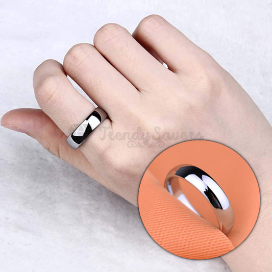 Plain Fashion Rings Stainless Steel Wedding Engagement Band Size 13 (23mm) Z+1