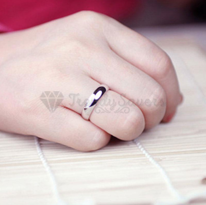 Plain Fashion Rings Stainless Steel Wedding Engagement Band Size 13 (23mm) Z+1