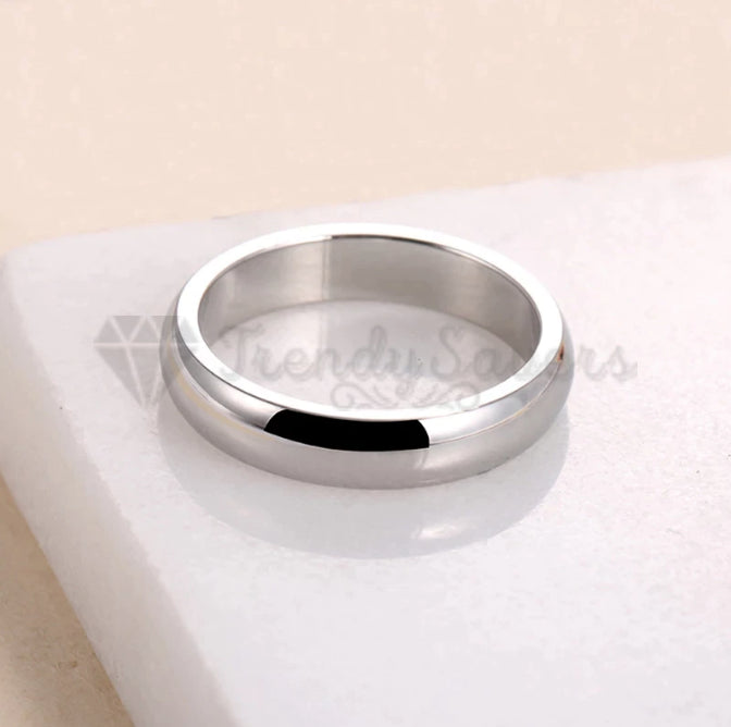 Plain Fashion Rings Stainless Steel Wedding Engagement Band Size 13 (23mm) Z+1