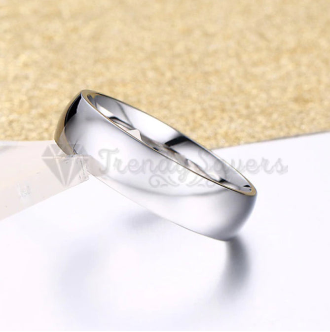 Plain Fashion Rings Stainless Steel Wedding Engagement Band Size 13 (23mm) Z+1
