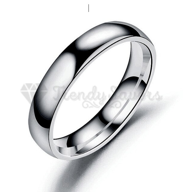 Plain Fashion Rings Stainless Steel Wedding Engagement Band Size 13 (23mm) Z+1