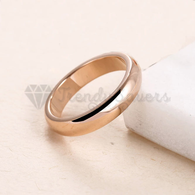 Men Women Rose Gold Plated Plain Wedding Engagement Ring Band Size 12 (22mm) Z