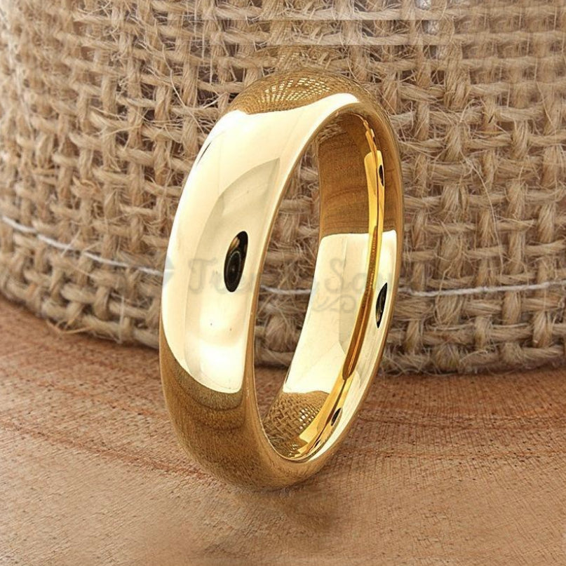 Men Women Couple Wedding Engagement Gold Plated Ring Band Fit Size 13 (23mm) Z+1