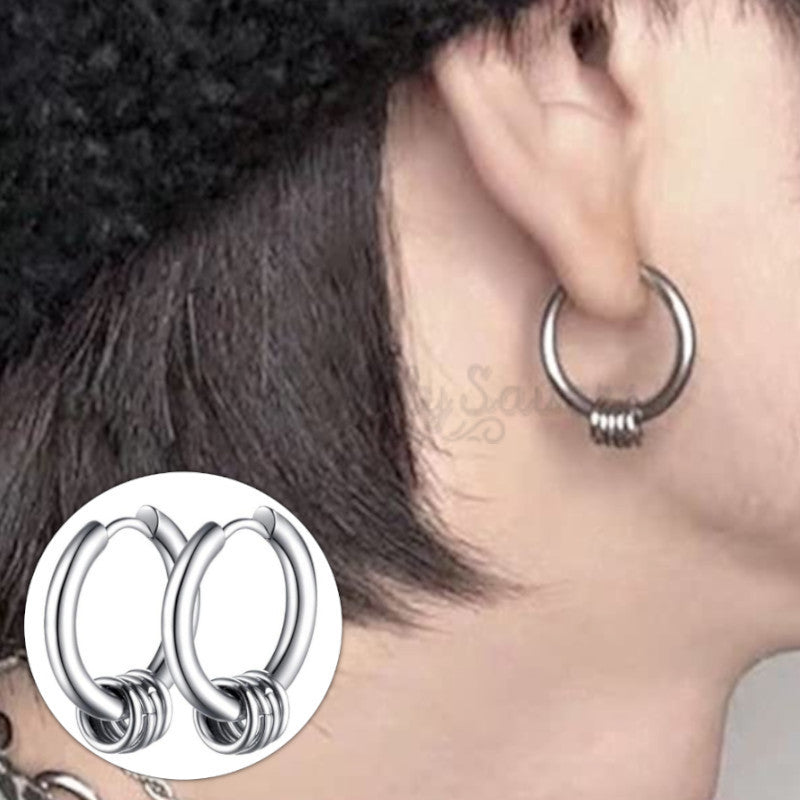16MM Hypoallergenic Big Round Huggie Hoop Silver Tone Fashion Earrings Jewelry