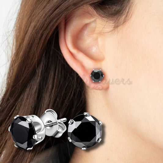 New High Quality Black Stud Piercing Surgical Stainless Steel Earrings 9MM Wide