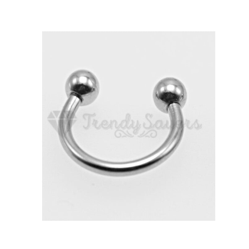 Horseshoe Ring Nose Lip Hoop Cartilage Tragus Helix Ear Piercing Surgical Steel