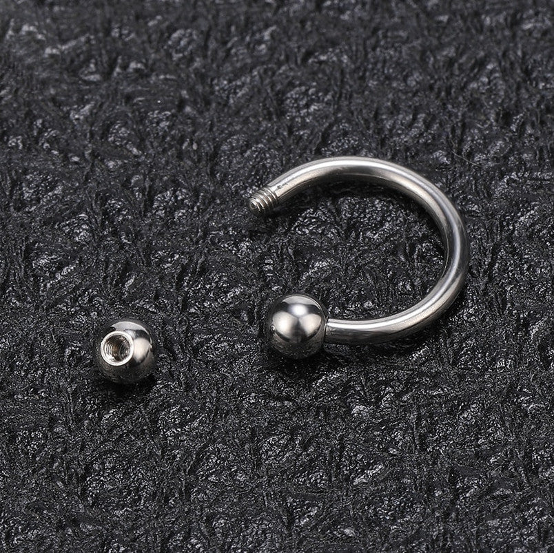 Horseshoe Ring Nose Lip Hoop Cartilage Tragus Helix Ear Piercing Surgical Steel