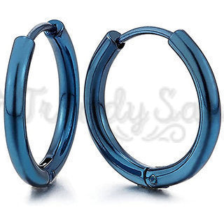 10MM Small Round Huggie Hoop Clicker Cartilage Sleeper Earrings Women Piercing