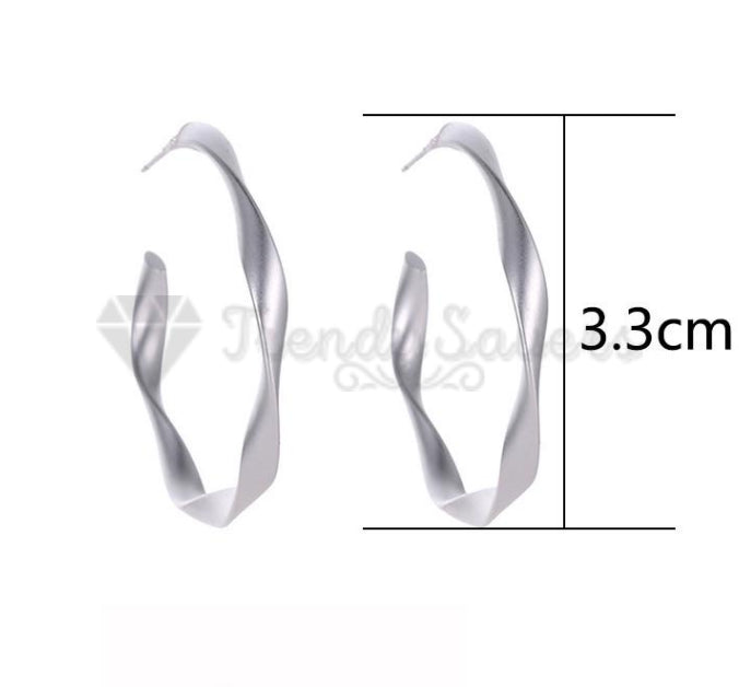 Classic Silver Chrome Cartilage Smooth Hollow Round Clicker Stud Hoop Earrings