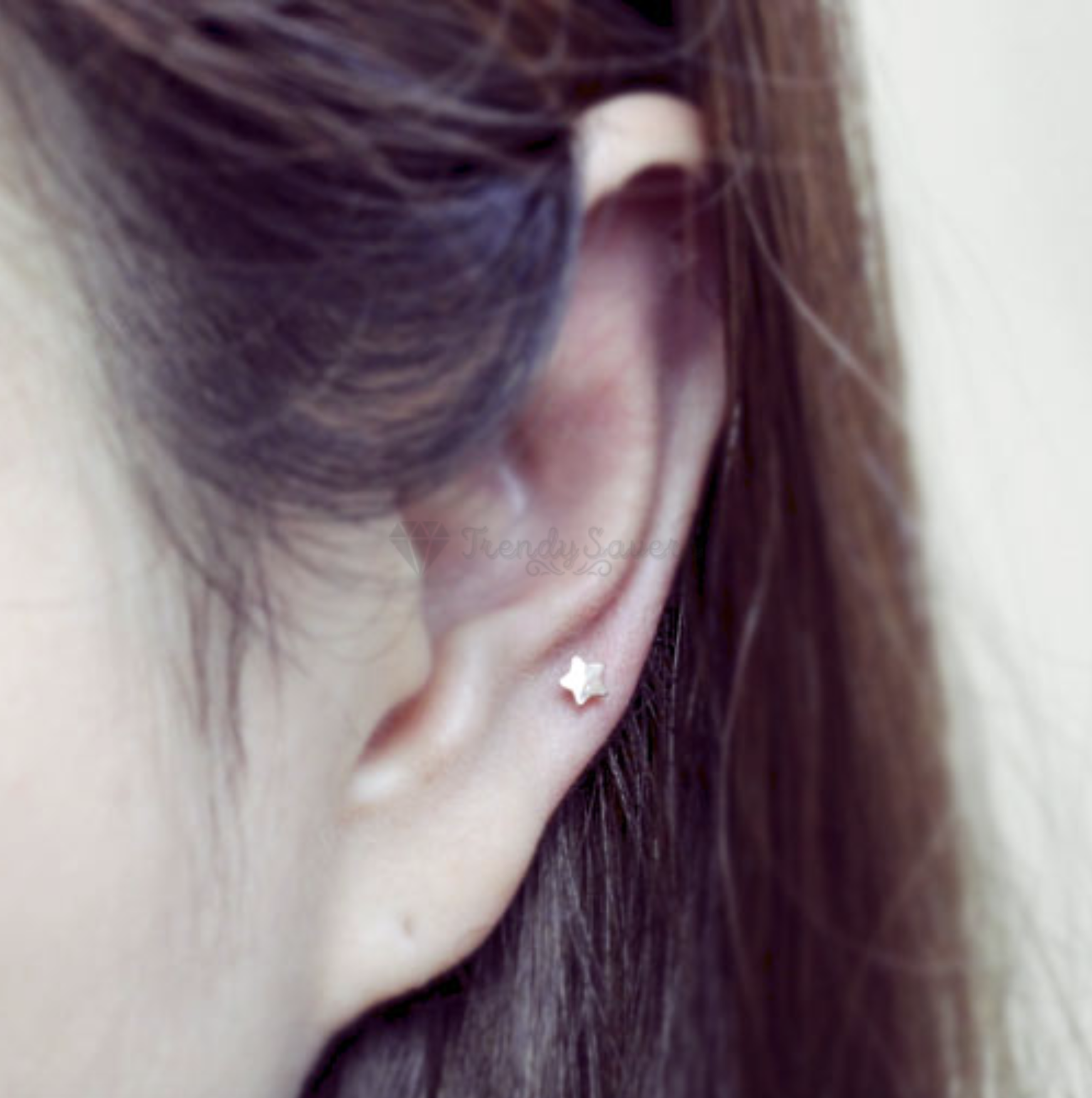 Orecchini A Labret In Acciaio 316L Con Sfera Disco E Zircone | Per Piercing Tragus, Helix E Monroe | Disponibili Argento, Oro Rosa E Oro
