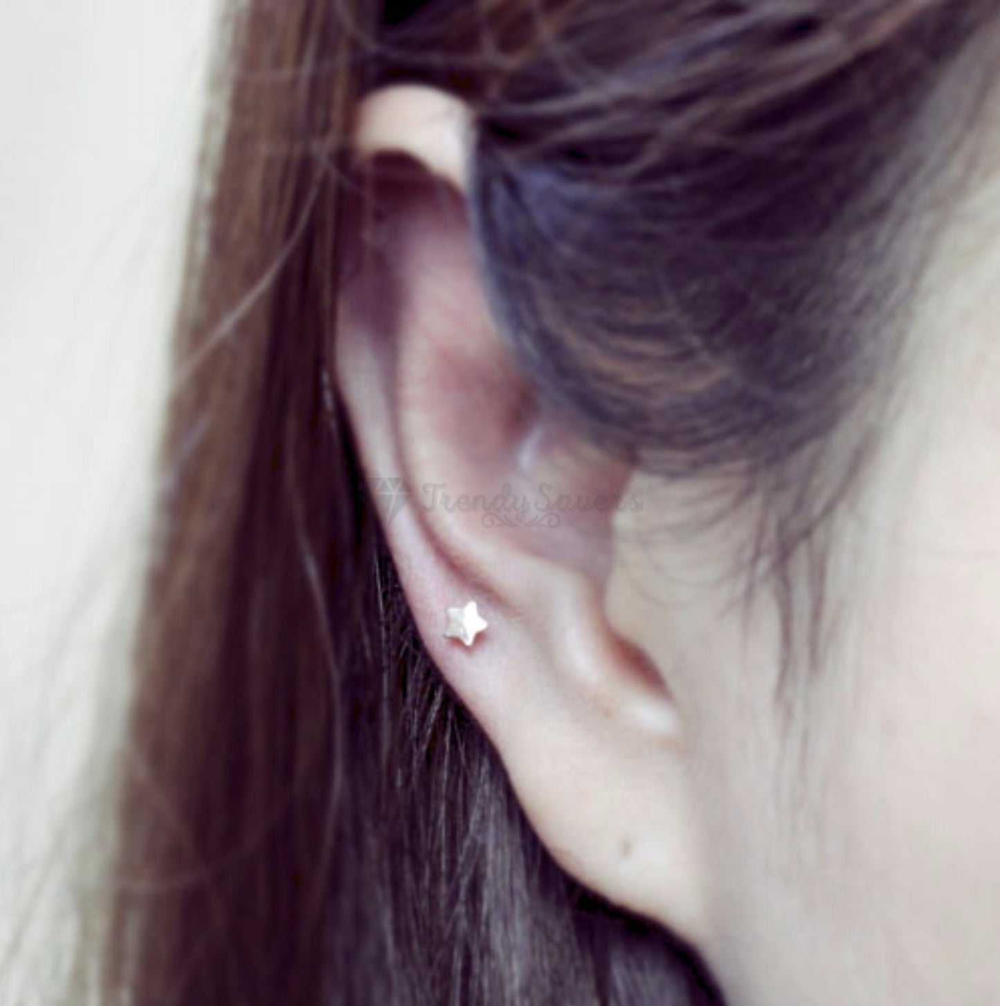 Small 5MM Labret Monroe Cartilage Helix Tragus Silver Stud Pair Piercing Jewelry