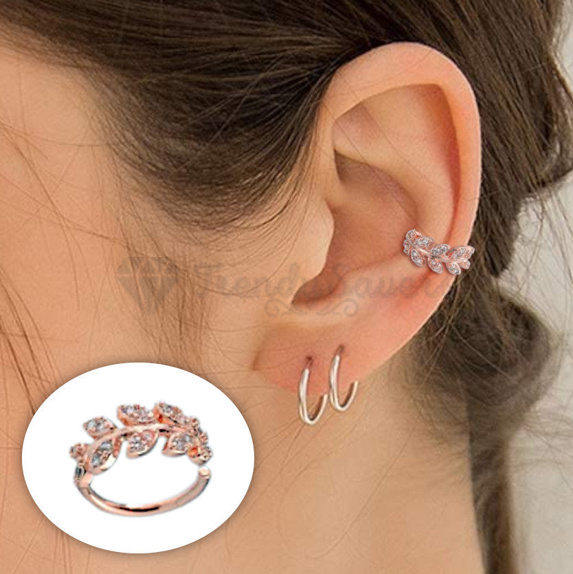 8MM Rose Gold Plated Ear Cuff Clip Wrap Non Piercing Earring Women Jewellery 1pc