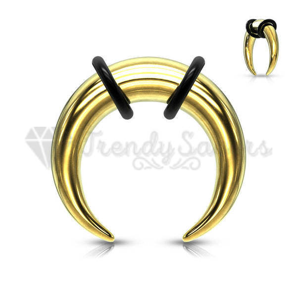 1x Thin Nose Ring Surgical Steel Gold Septum Ear Cartilage Helix Piercing 10MM