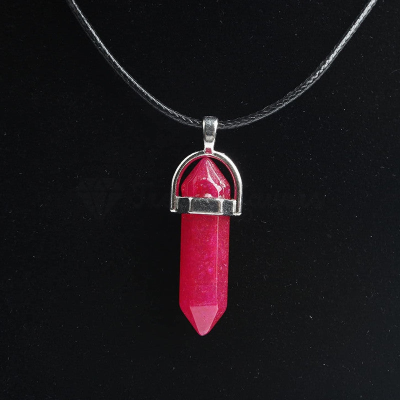 Rose Pink Quartz Chakra Crystal Healing Gemstone Pendant Necklace Jewellery Gift