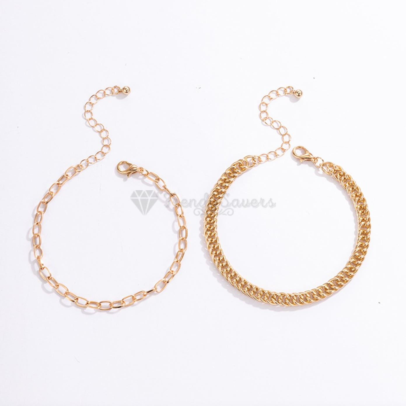 Classic Gold Plated Cable Curb Cuban Chain Bracelet Multi Layer Womens Jewellery