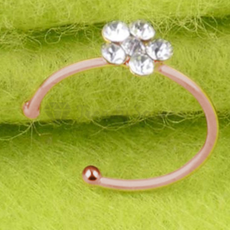 Nose ring clearance with single stone