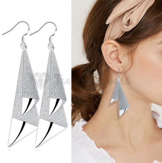 Long Drop Dangle Hook Earrings 925 Sterling Silver Women Girls Jewellery Gift